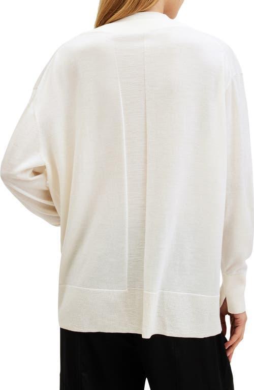 ALLSAINTS Bern Merino Wool V-neck Jumper In Chalk White Product Image