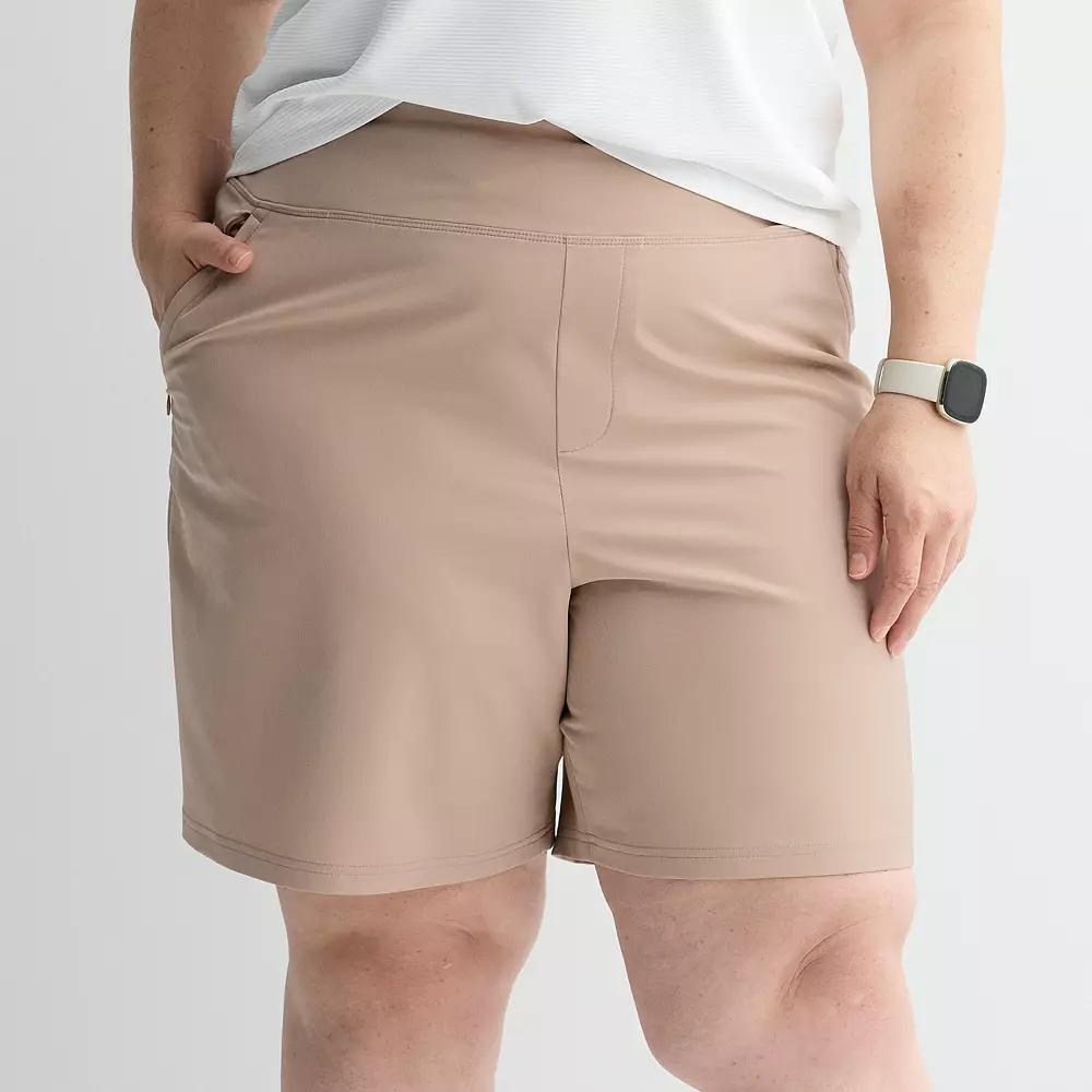 Plus Size Tek Gear® Woven Sport Gear Shorts, Women's, Size: 1XL, Brown Freeze Product Image