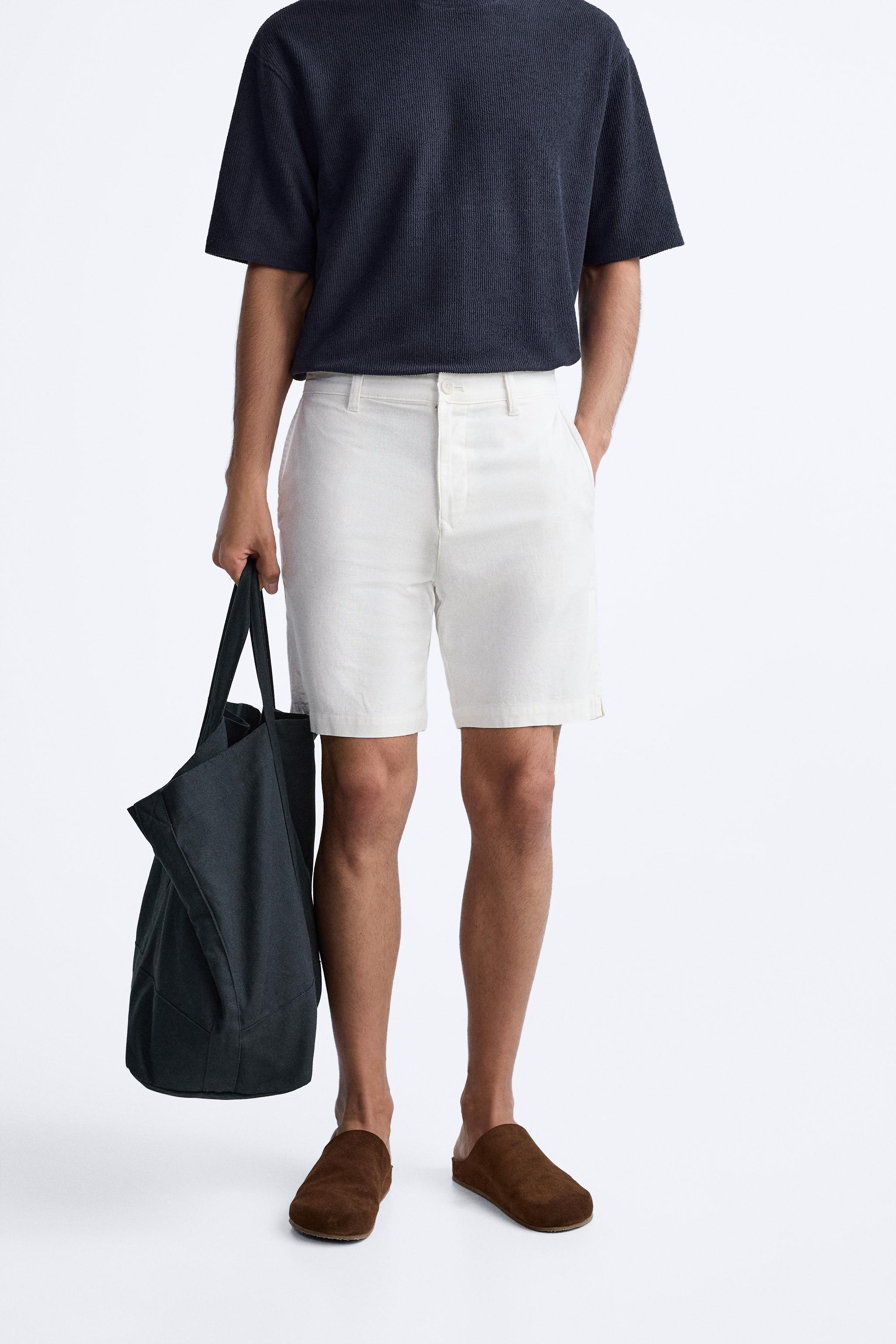 COTTON LINEN SHORTS Product Image