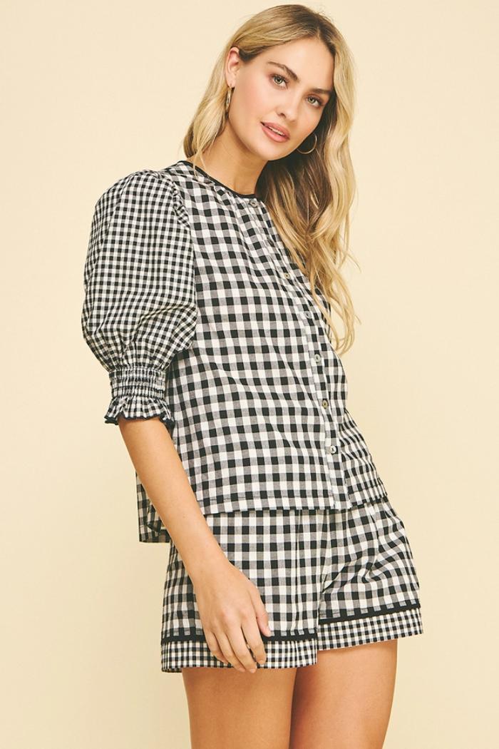 Gingham Button Down Shirt Product Image