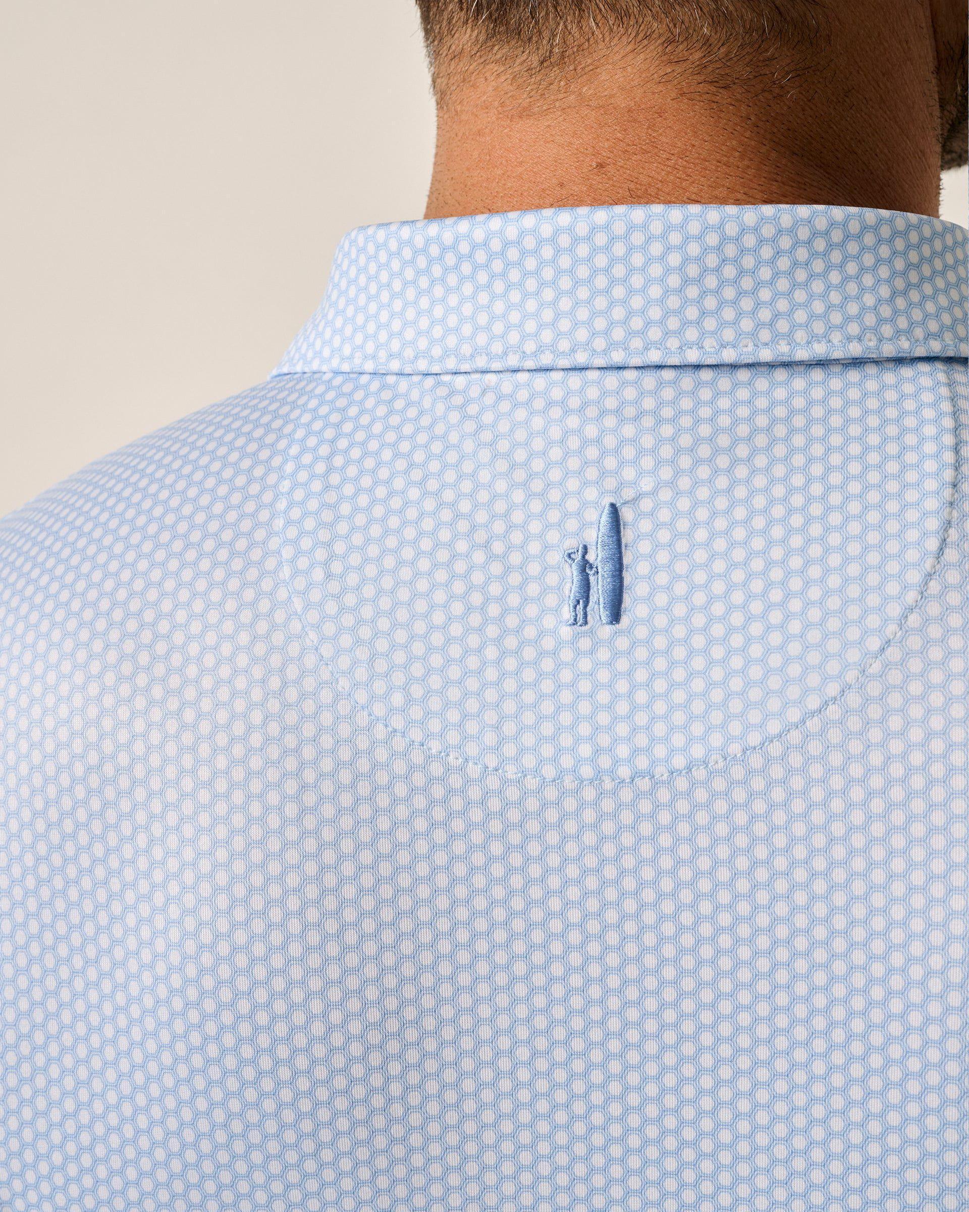 johnnie-O Performance Jersey Polo - Hex Print Product Image