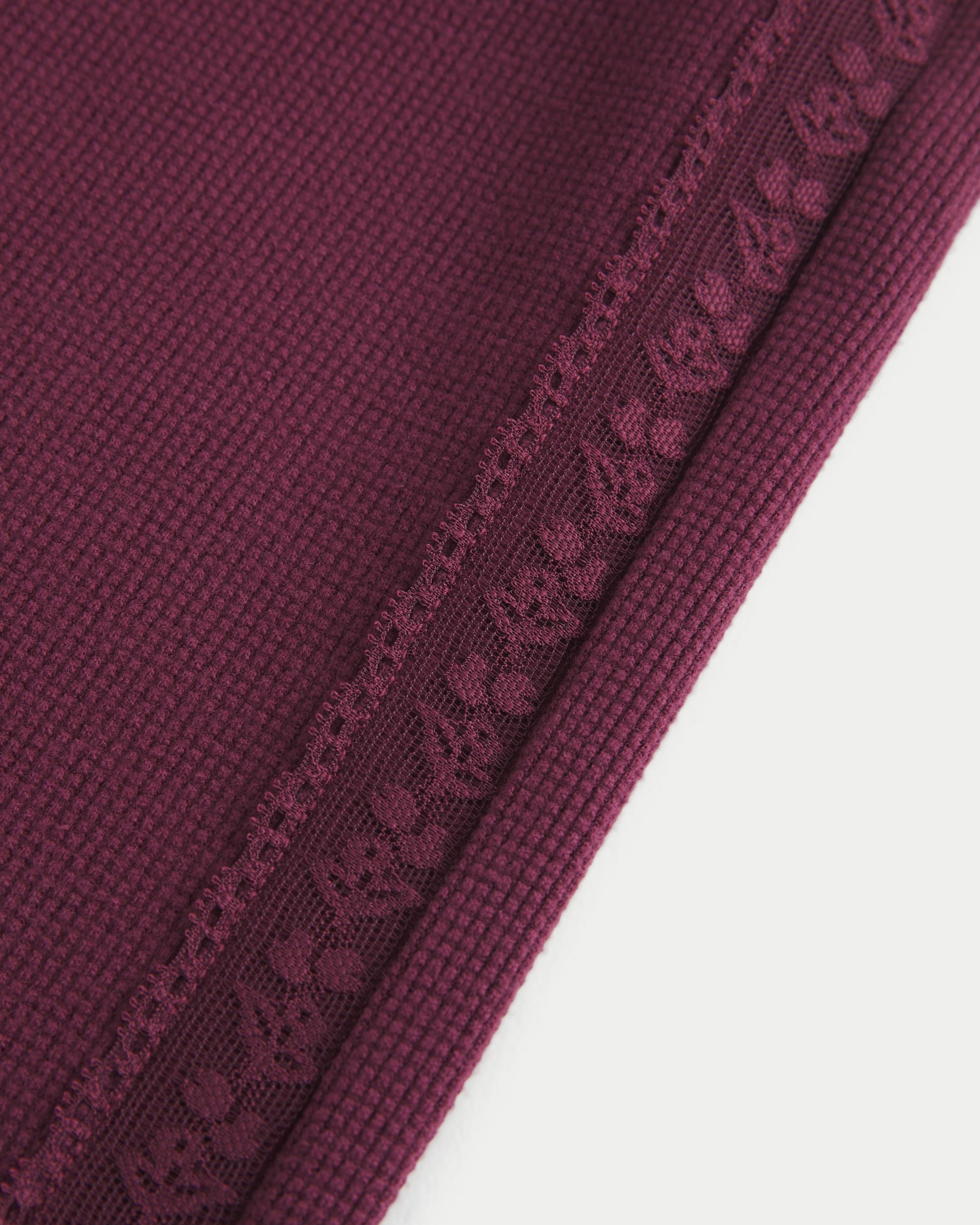 Gilly Hicks Waffle Lace Straight Pants Product Image