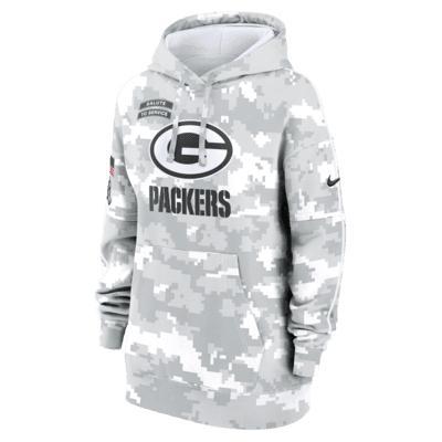 Green Bay Packers Salute to Service Primary Edge Club Nike Women's NFL Pullover Hoodie Product Image