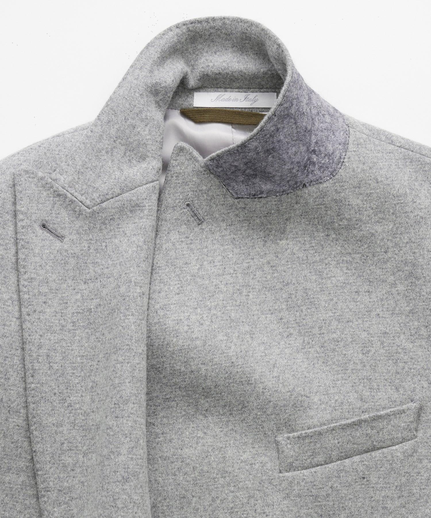 Italian Double Breasted Topcoat in Grey Product Image