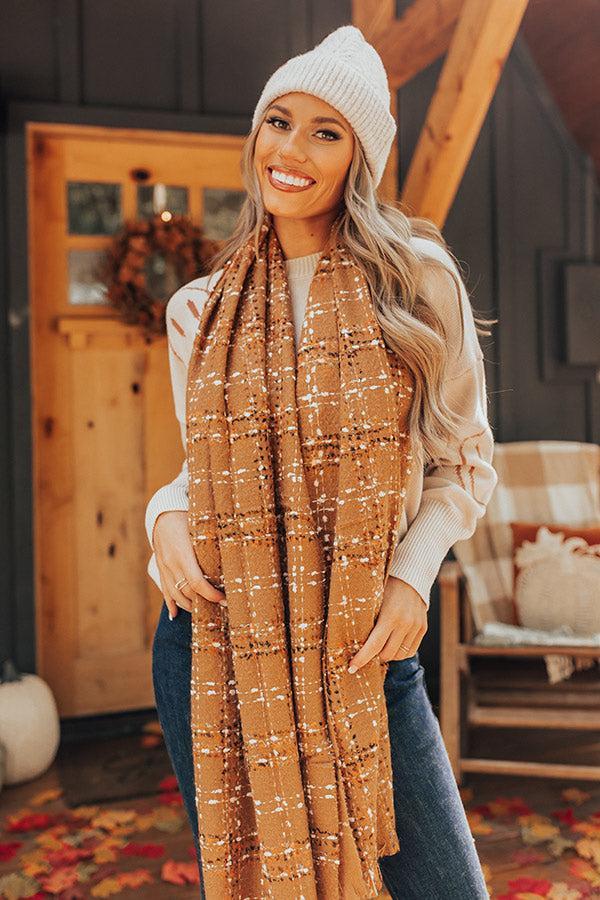 Cozy Cabin Vibes Scarf In Iced Mocha Product Image