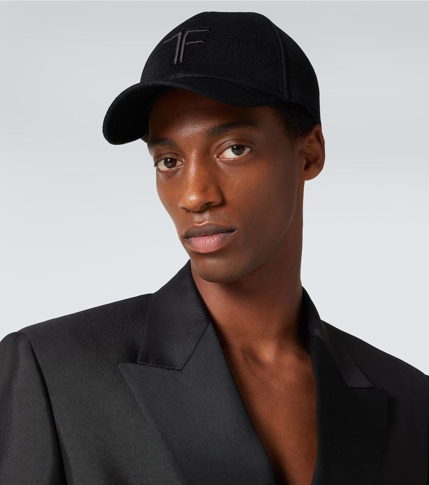 TOM FORD Logo Monogram Cotton Twill Baseball Cap In Black Product Image