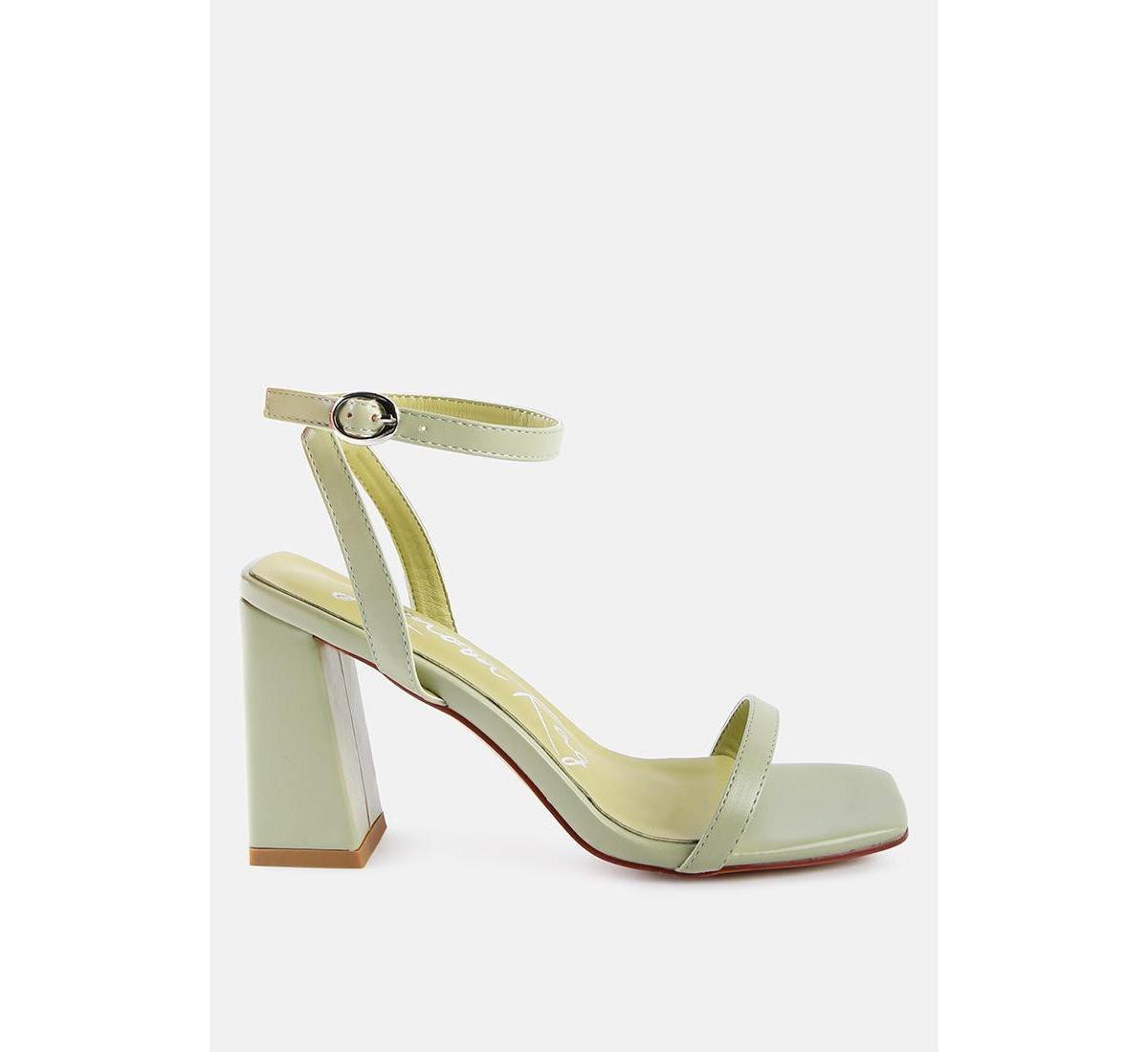 London Rag Block Heel Women's Ankle Strap Sandals, Size: 7, Beige Product Image