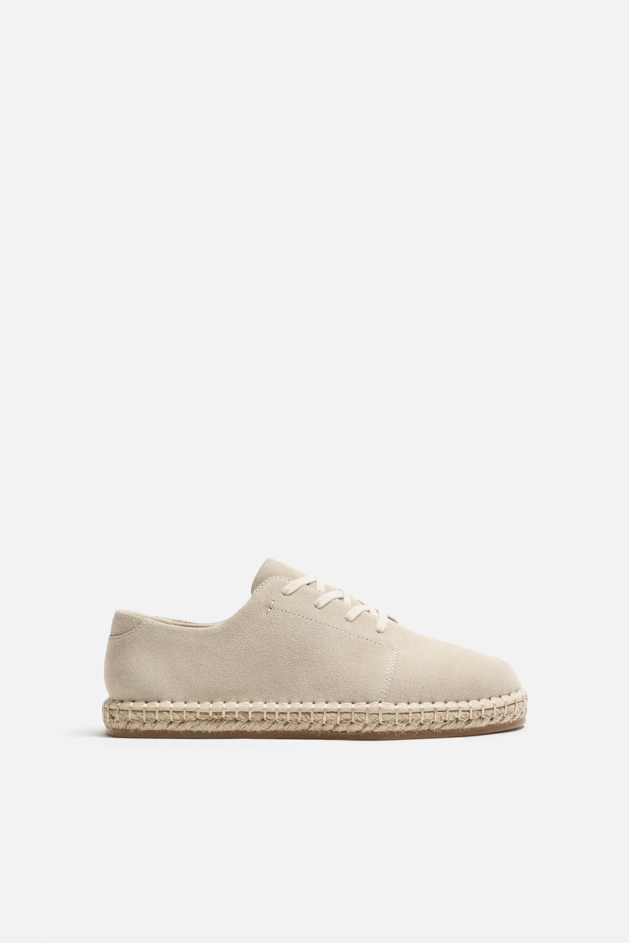 LACED LEATHER ESPADRILLES Product Image