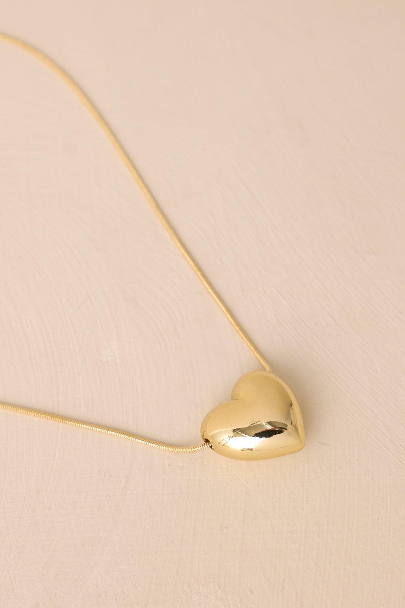 The Dreamer In Me Gold Heart Pendant Necklace Product Image