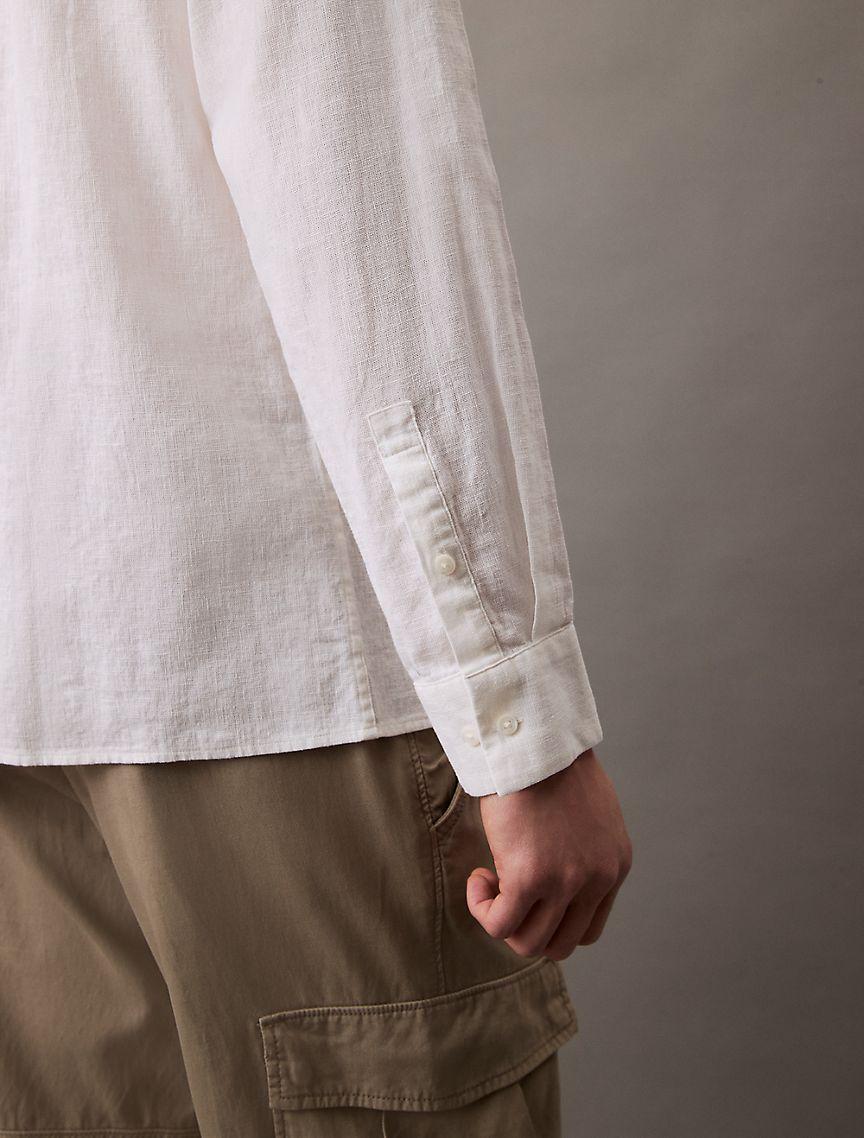 Linen Cotton Classic Button-Down Shirt Product Image