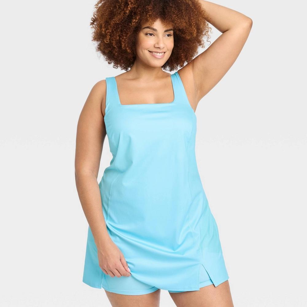 Womens Knit Slit Active Dress - All In Motion Light Blue 4X Product Image