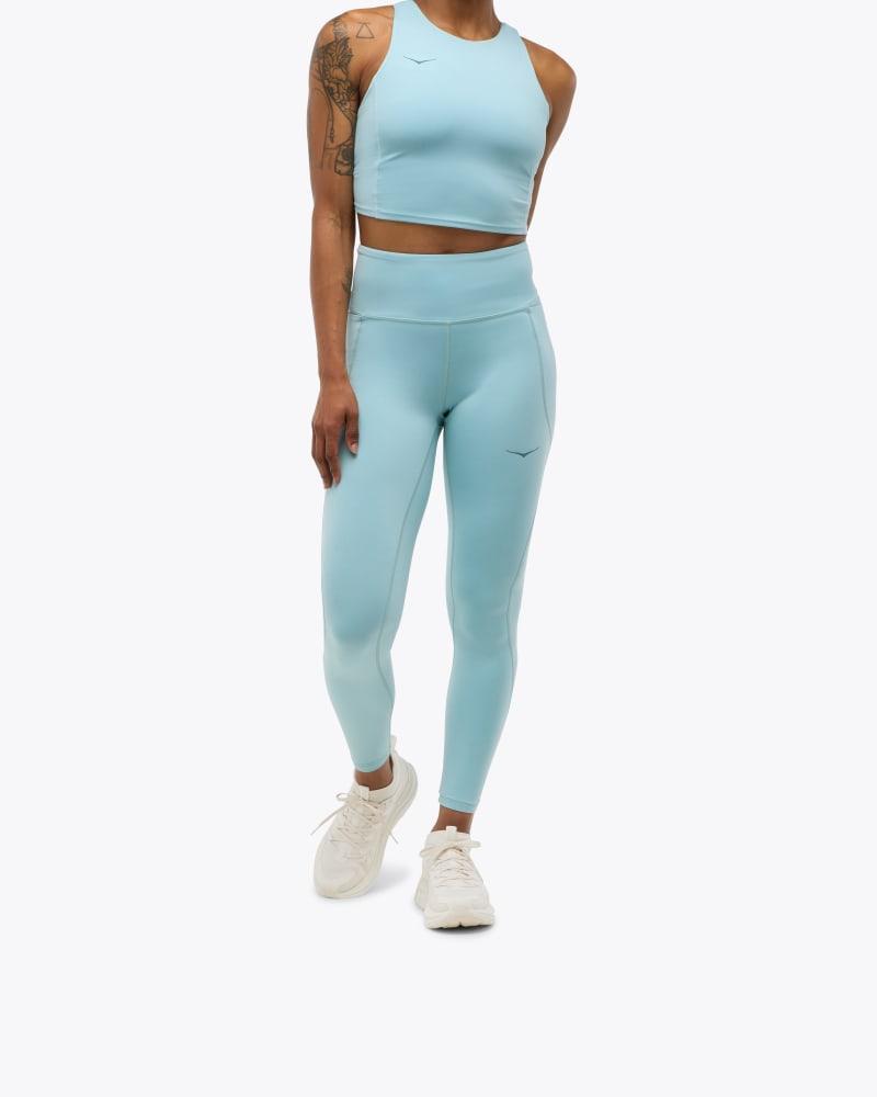 HOKA Womens Elaro Knit Tights 27 in Astral, Size XL Product Image