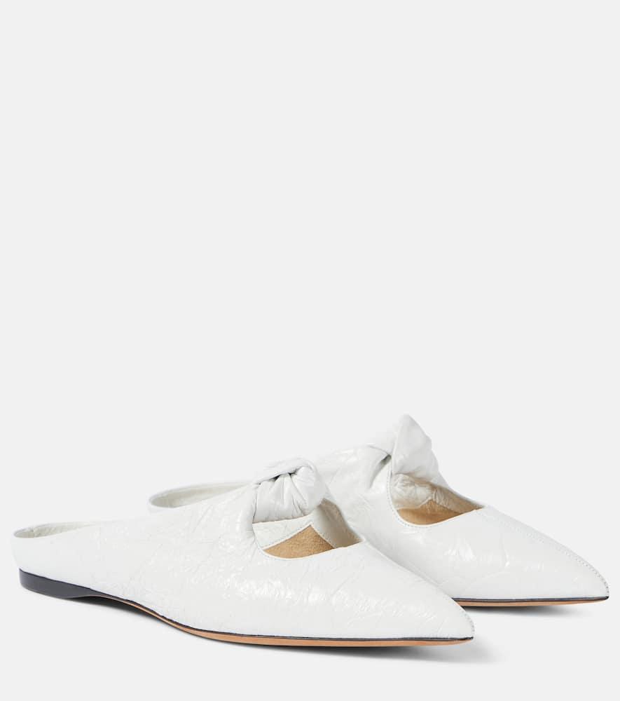 Rowan Pointed Toe Mule In White Product Image