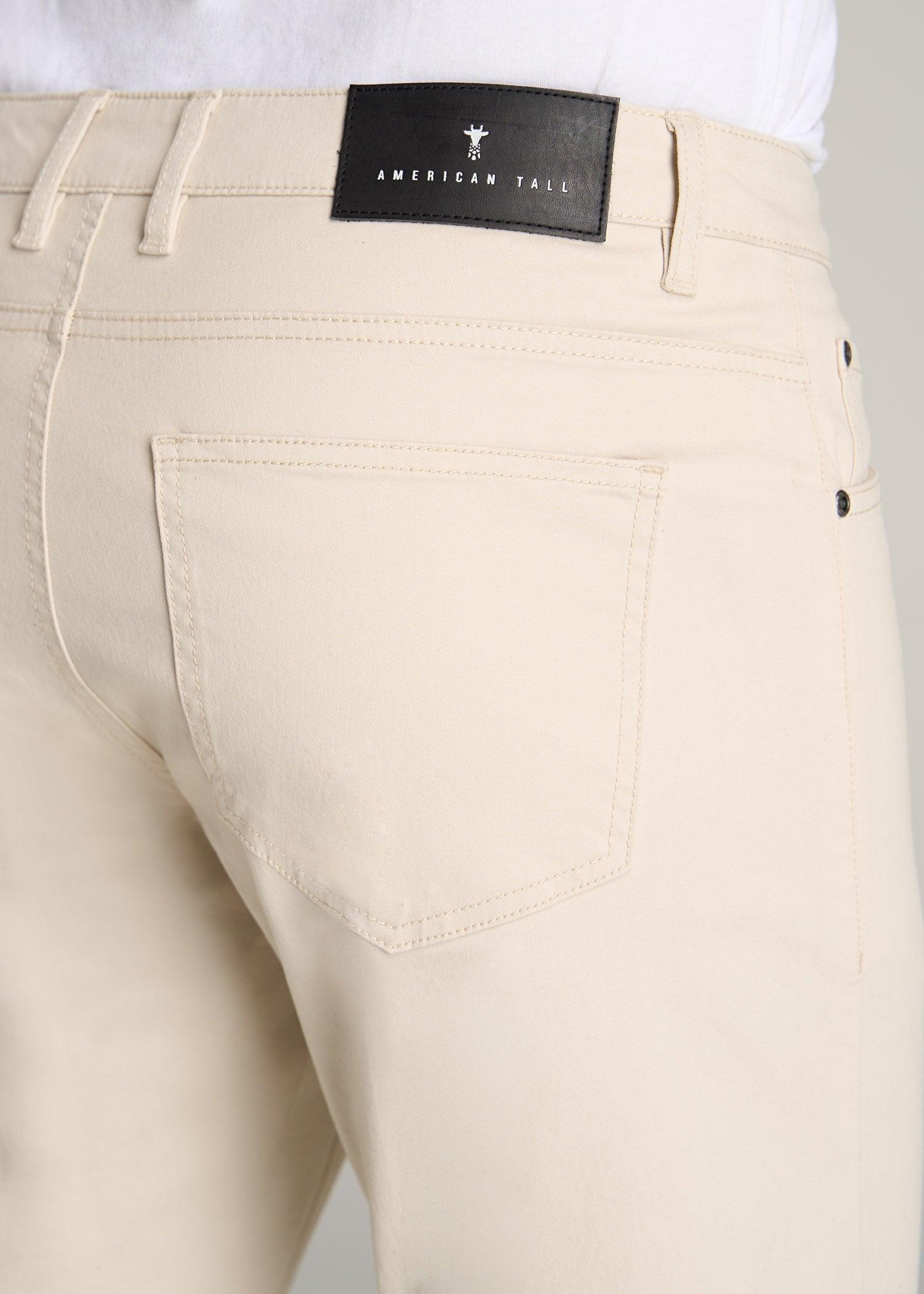 Carman TAPERED Fit Five Pocket Pants for Tall Men in Pebble Grey Male Product Image