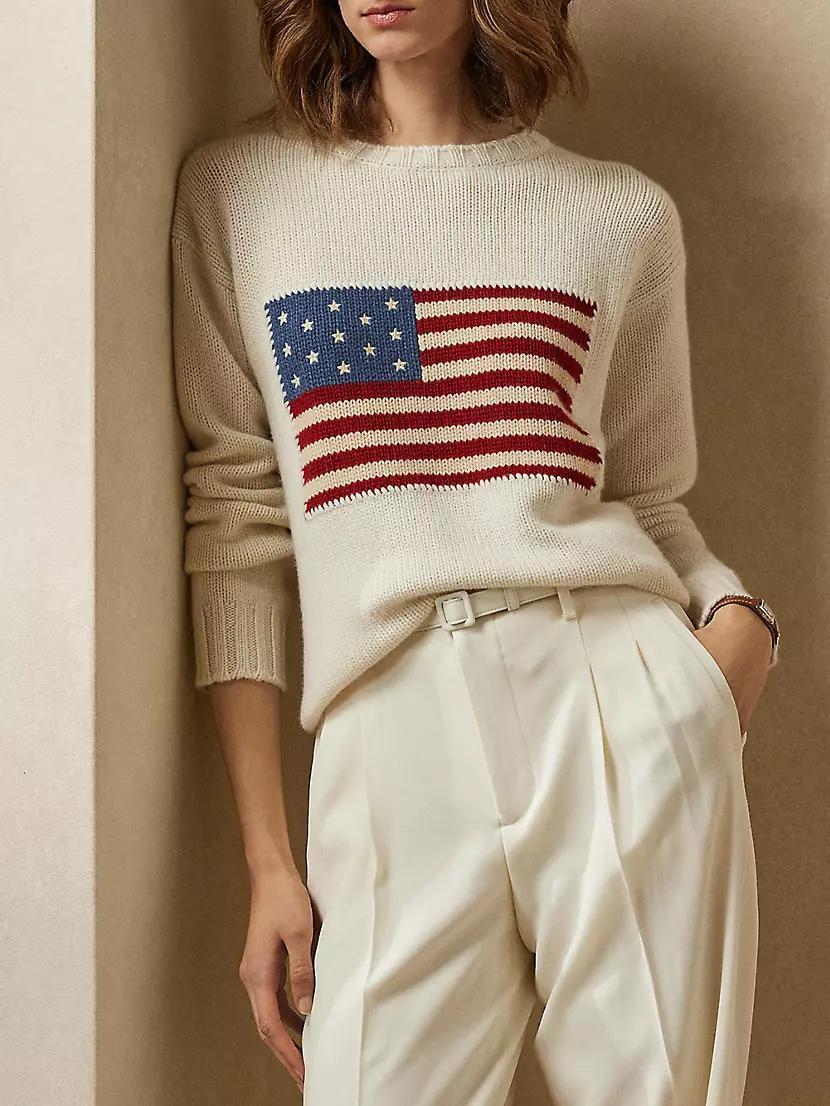 American Flag Cashmere Sweater Product Image