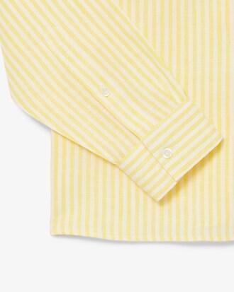 Regular Fit Striped Linen Shirt Product Image