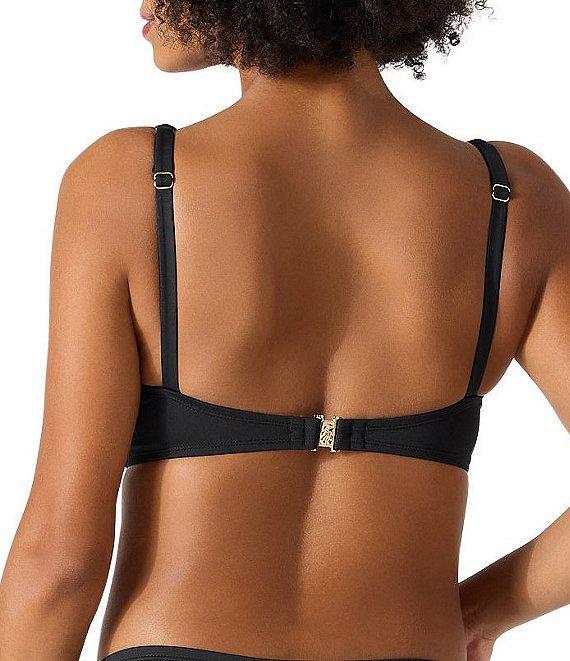 Tommy Bahama Pearl Solids Underwire Wrap Front Swim Top Product Image