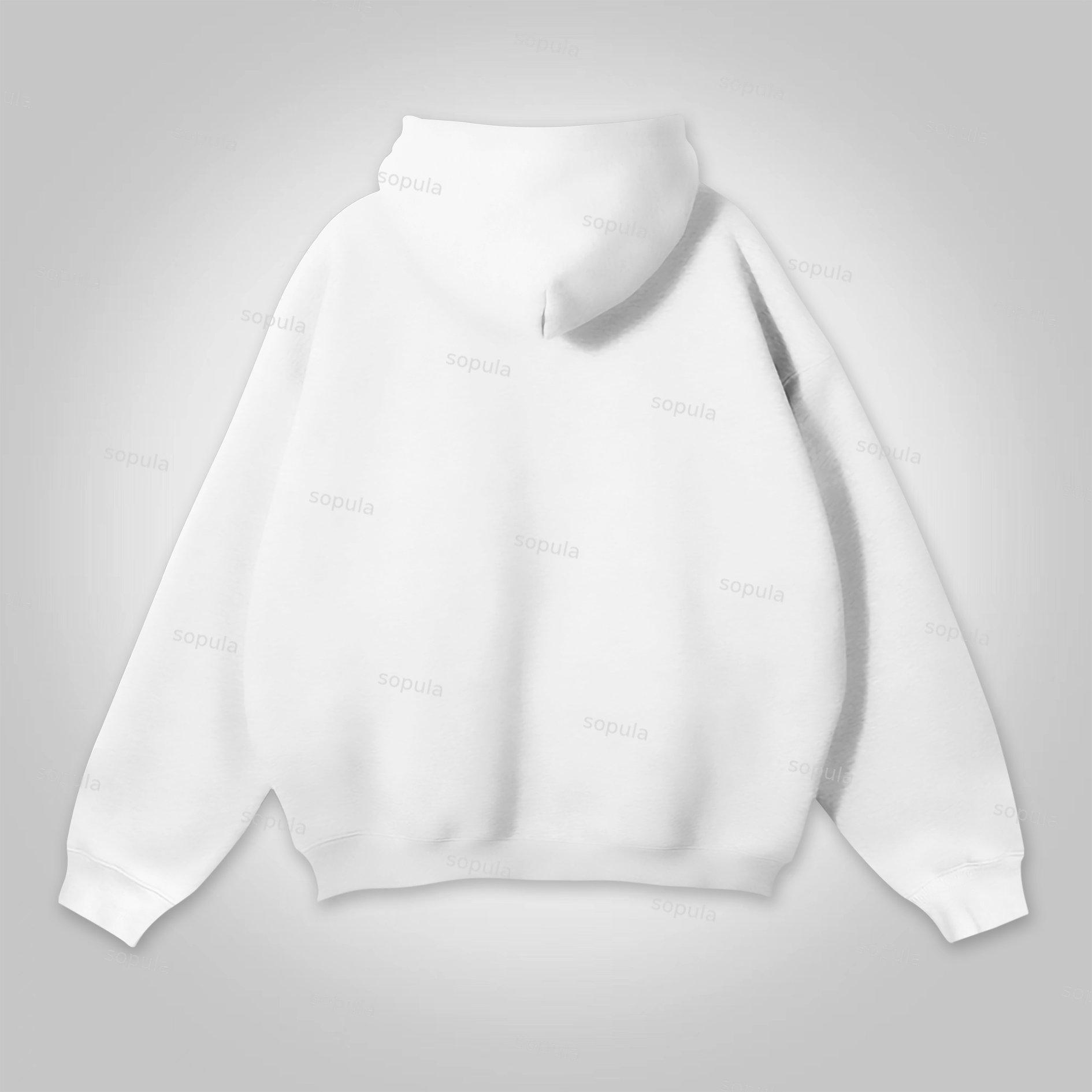 Sopula Vintage Fun Smiley Skull Graphic Print Hoodie Product Image