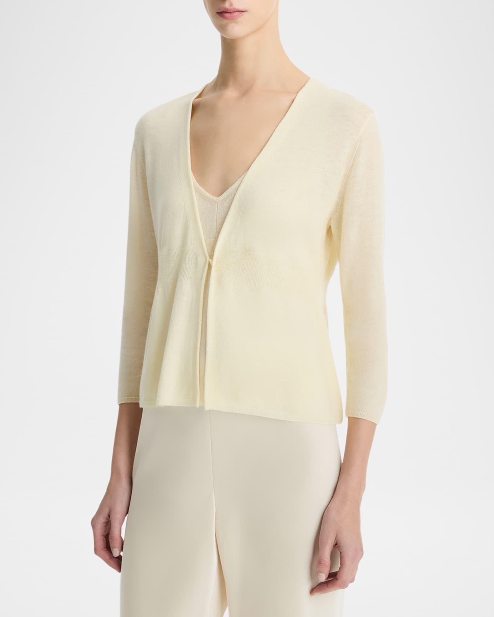 Single-Button Wool-Cashmere Cardigan Product Image