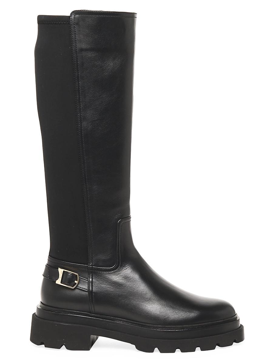 Womens Buckled Lug-Sole Boots Product Image