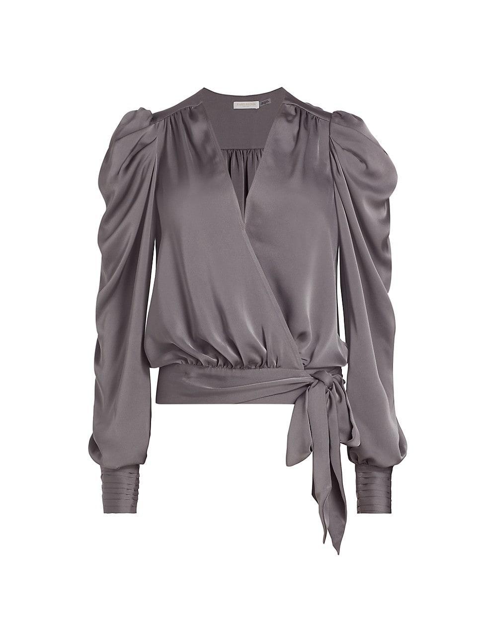 Womens Pauline Wrap-Front Blouse Product Image