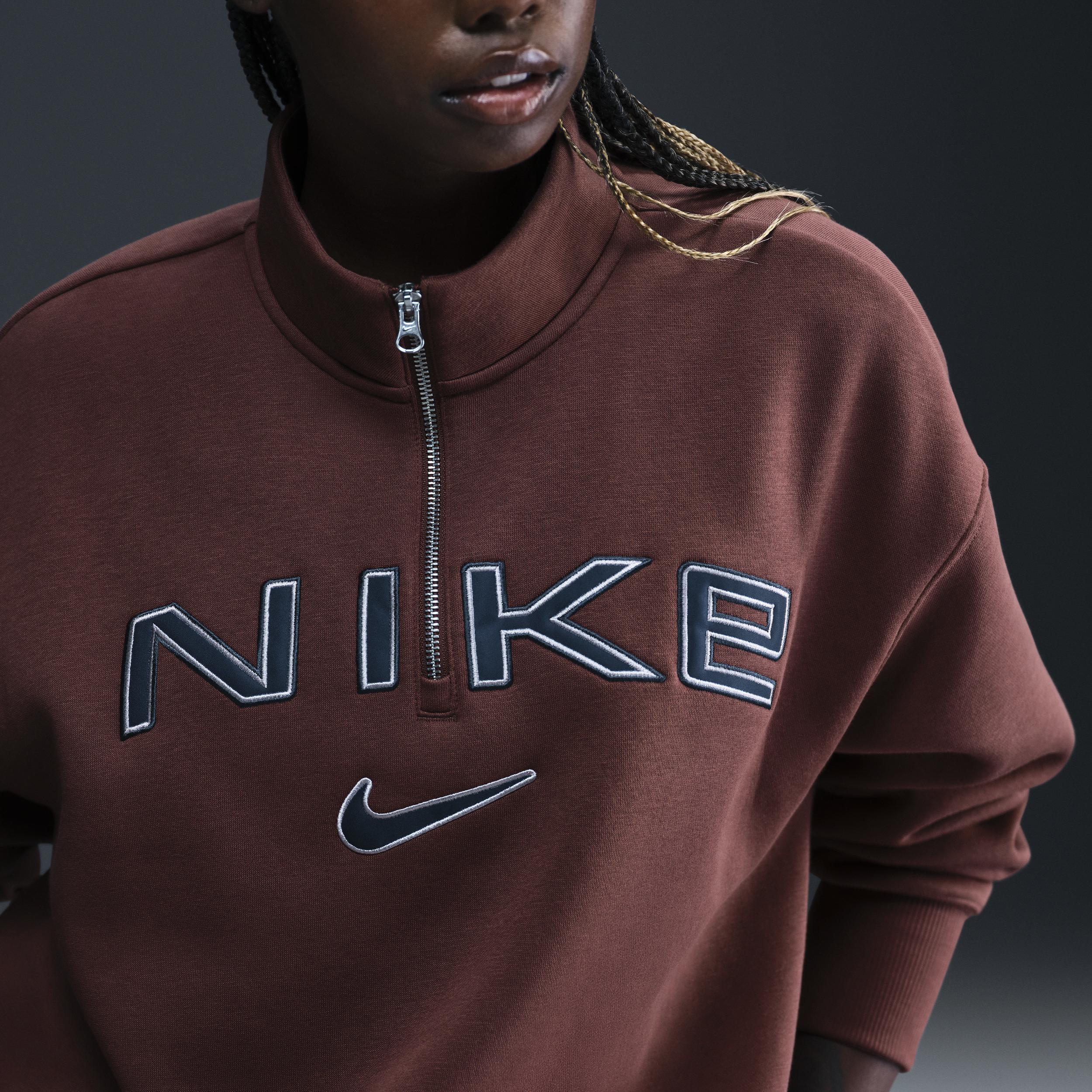 Women's Nike Sportswear Phoenix Fleece Oversized 1/4-Zip Logo Top Product Image