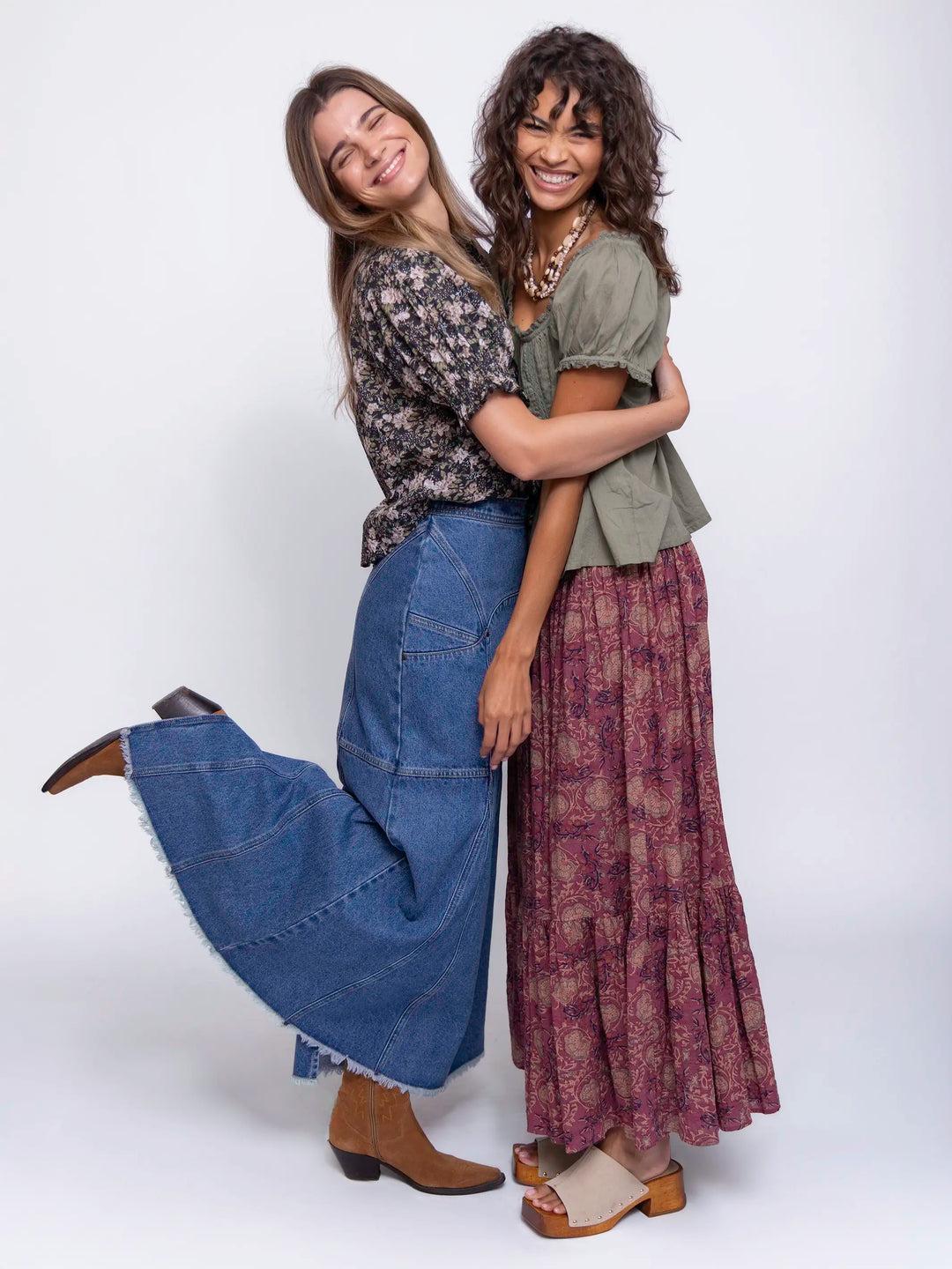 My Favorite Cotton Top - Blue Floral Product Image