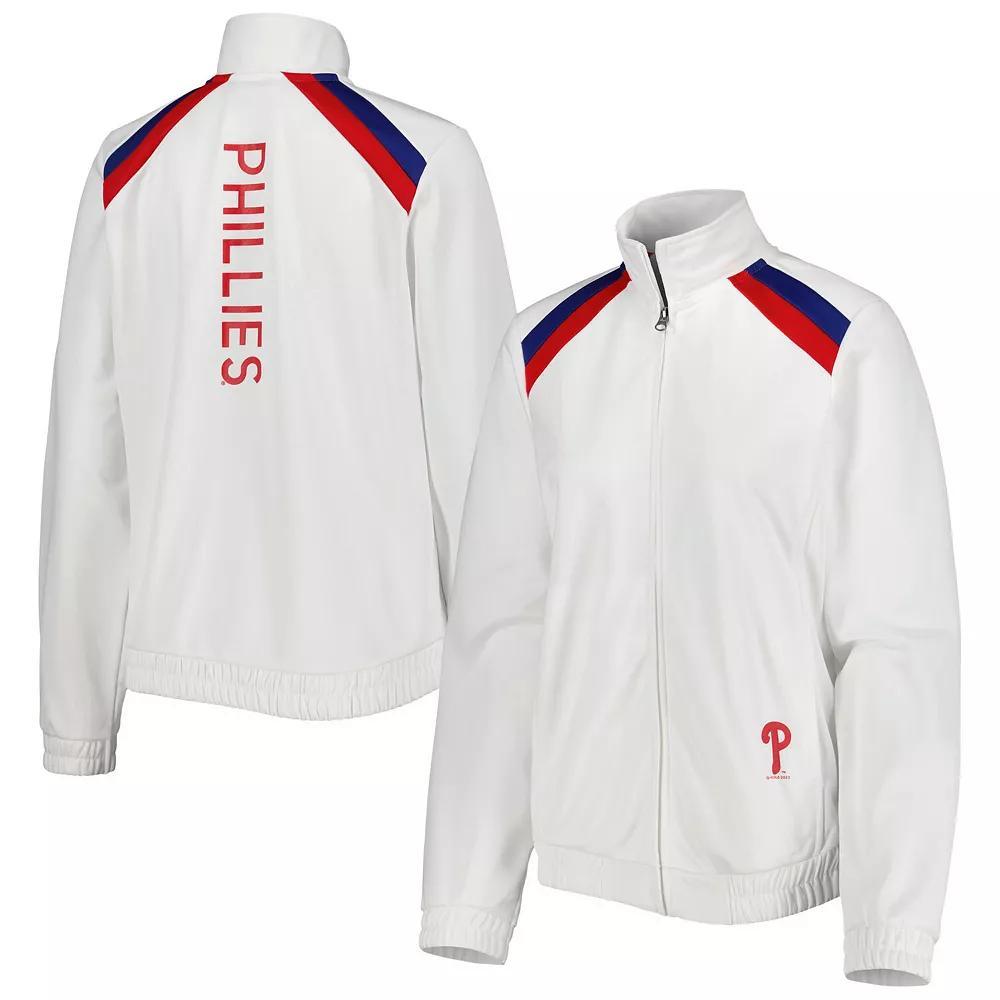 Women's G-III 4Her by Carl Banks White Philadelphia Phillies Red Flag Full-Zip Track Jacket, Size: XS Product Image