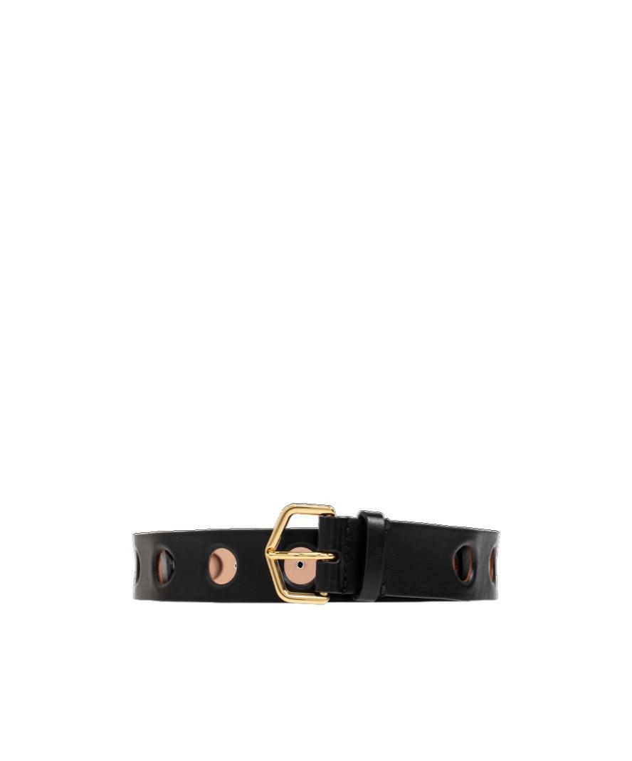 ALAÏA Vienne Leather Belt In Black Product Image