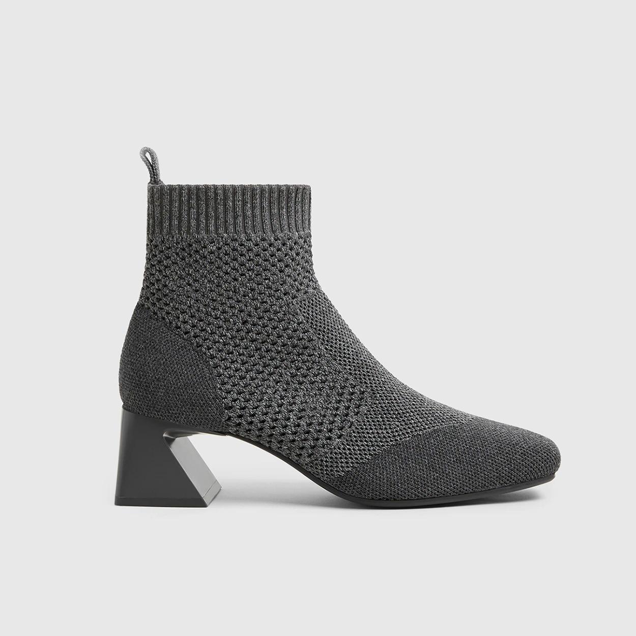 Square-Toe Perforated Heeled Boots (Melissa) Product Image