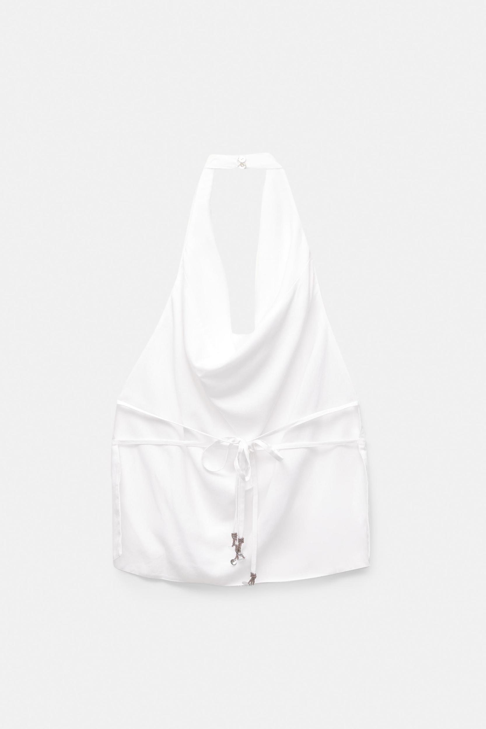 Rustic draped halter top Product Image