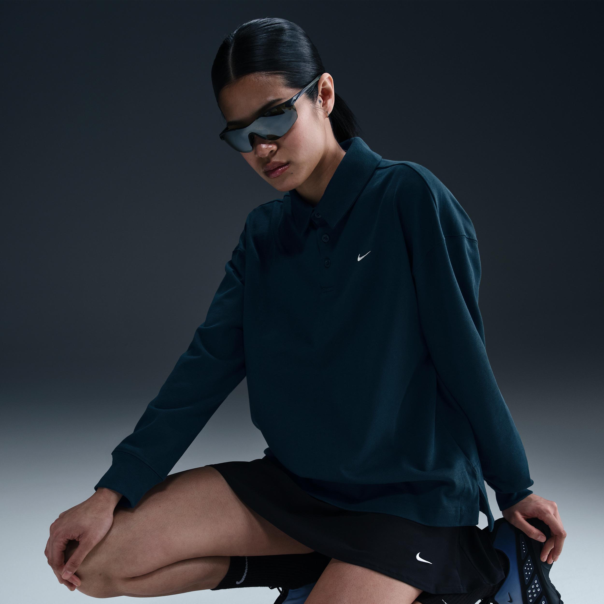 Nike Sportswear Essential Women's Oversized Long-Sleeve Polo Product Image