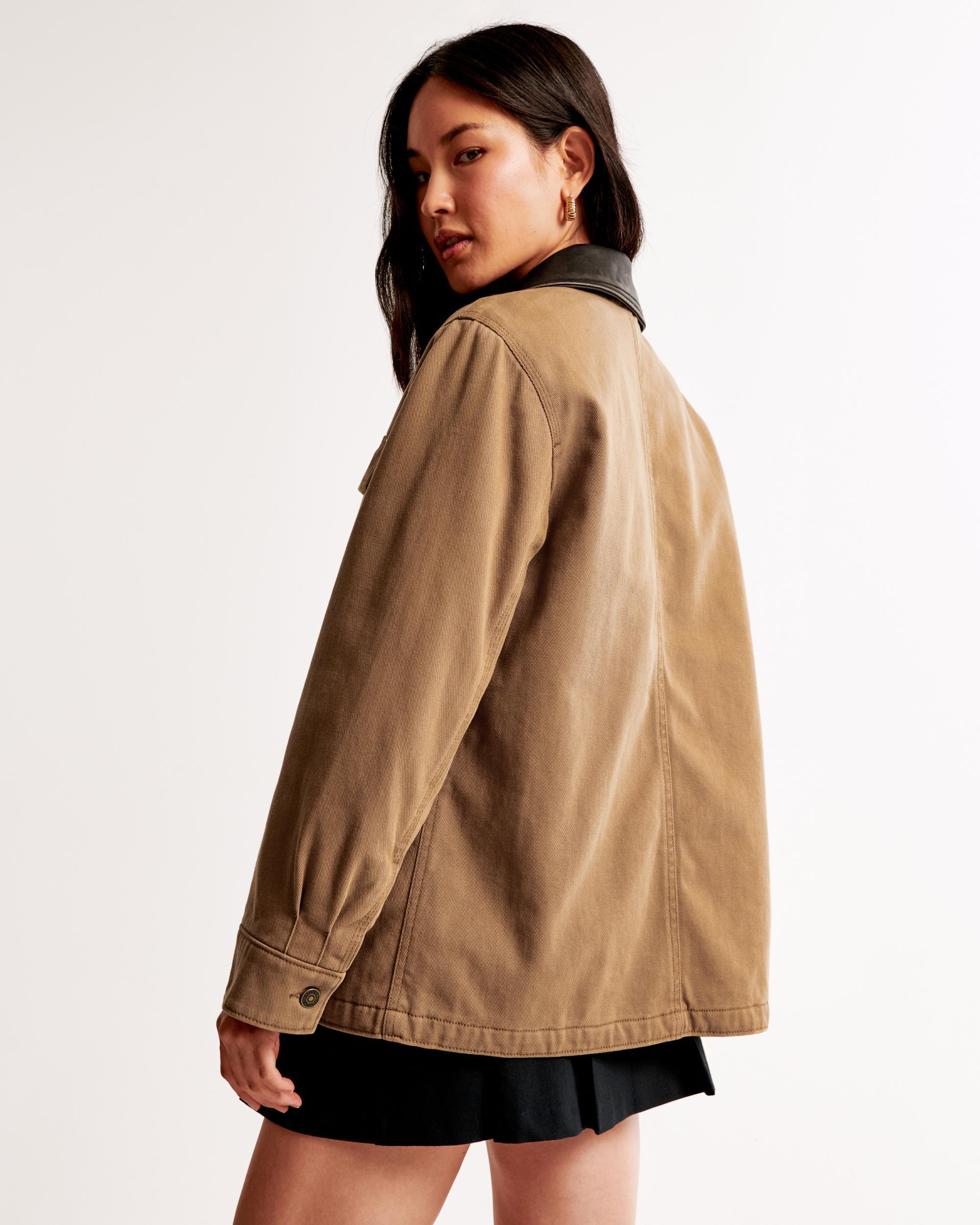 Mid-Length Twill Workwear Jacket Product Image