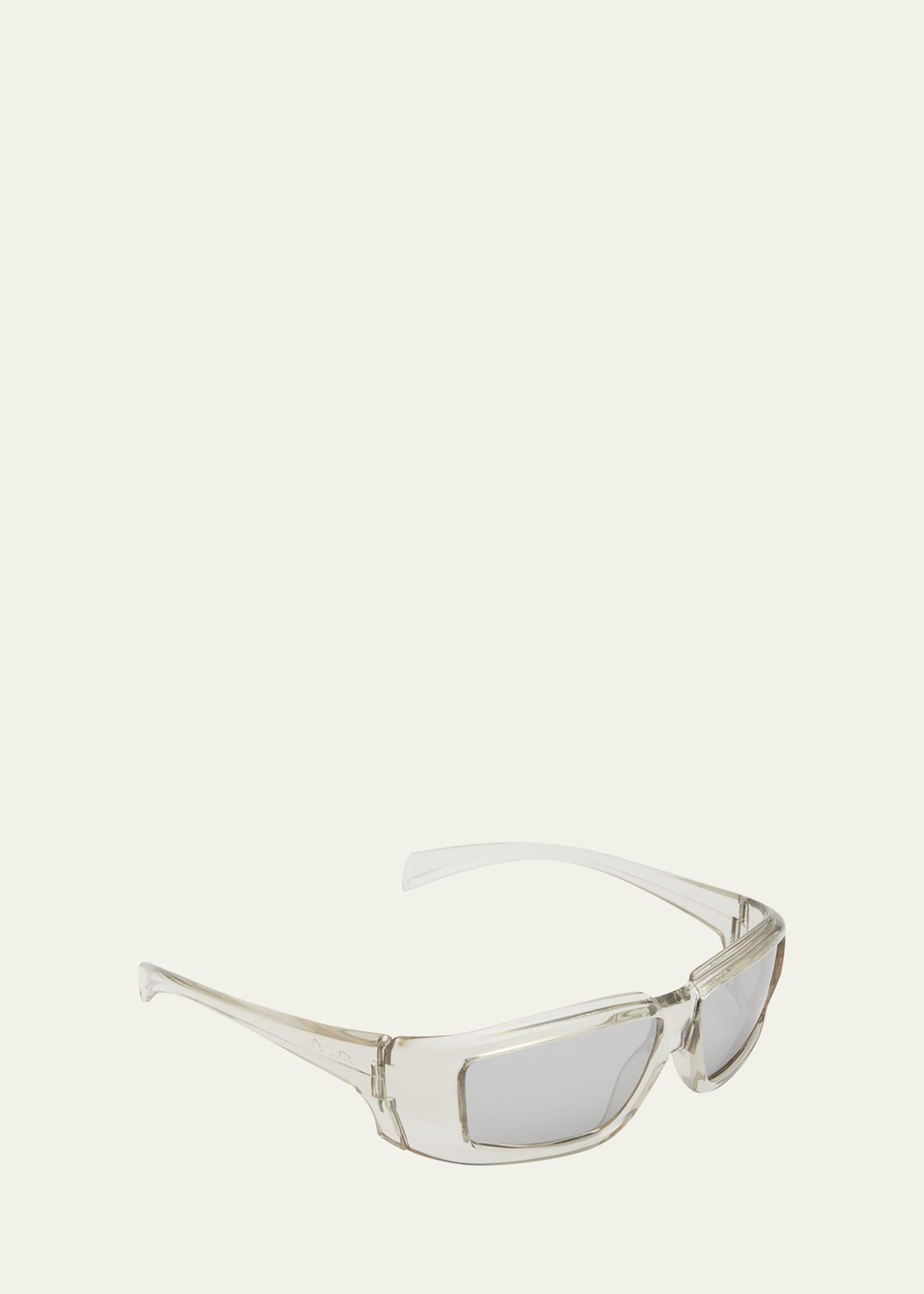 Mens Rick Clear Frame Square Sunglasses Product Image