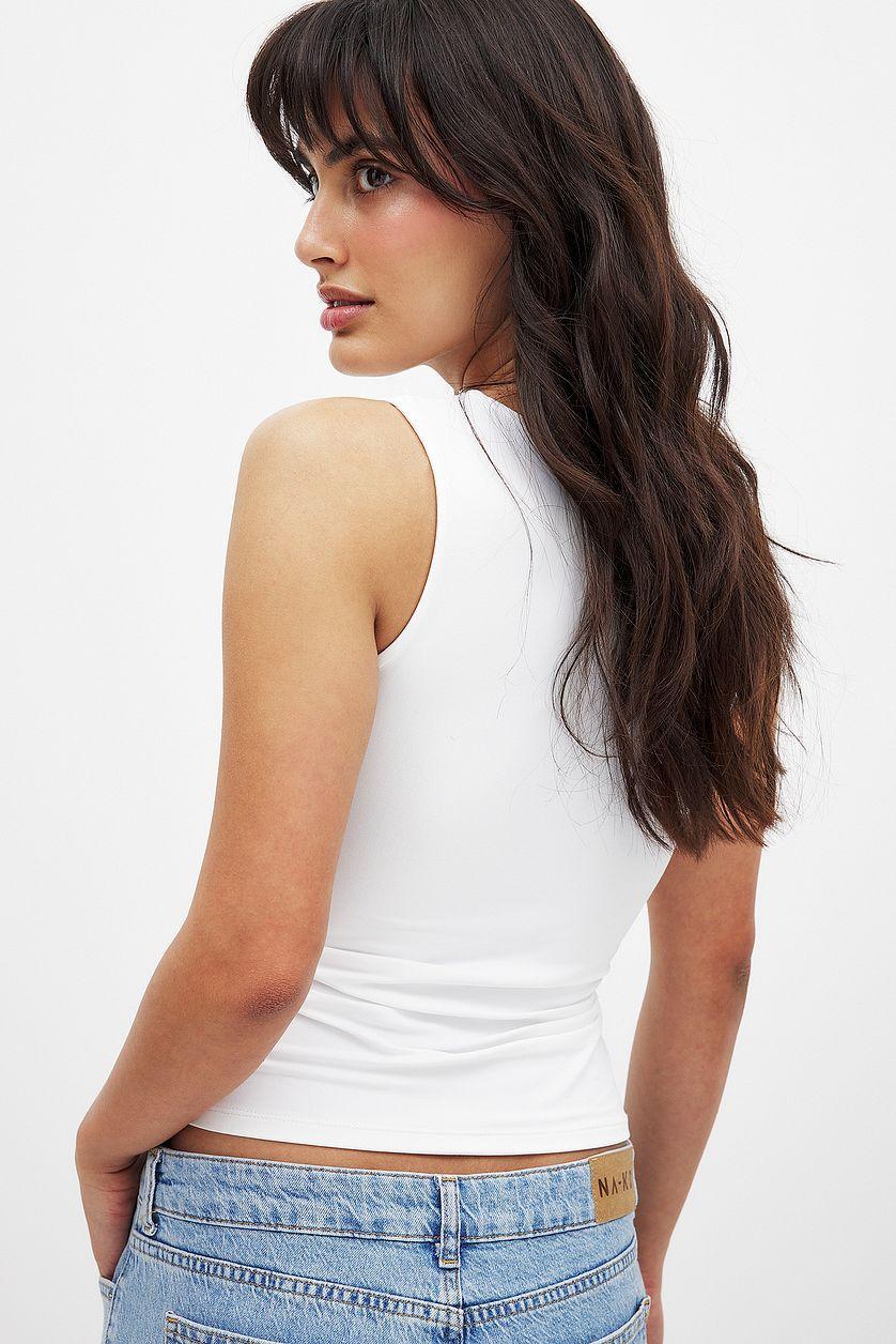 Double Folded Scoop Neck Top Product Image