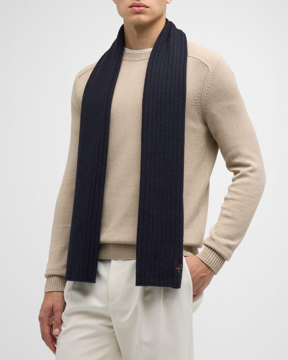 Mens Ribbed Cashmere Scarf Product Image