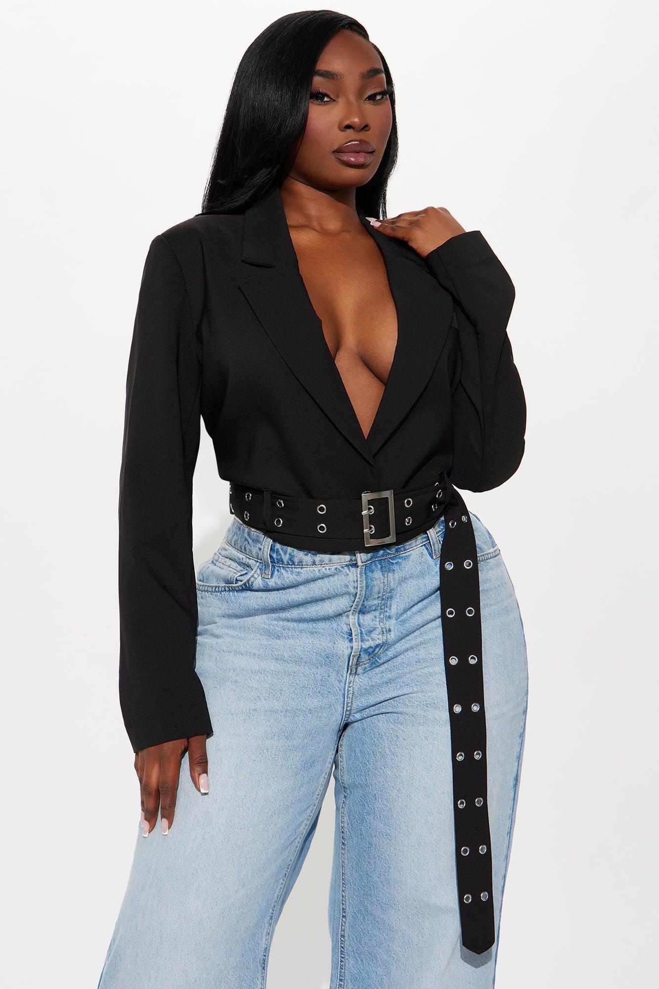 Take The Edge Off Cropped Blazer - Black Product Image