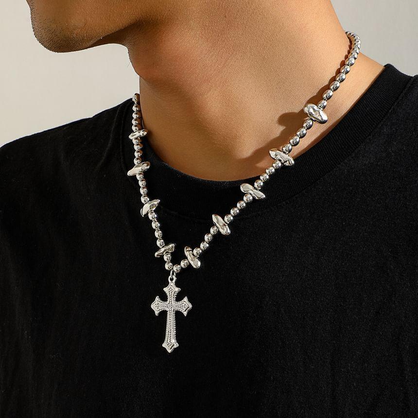 Cross Pendant Alloy Necklace Product Image