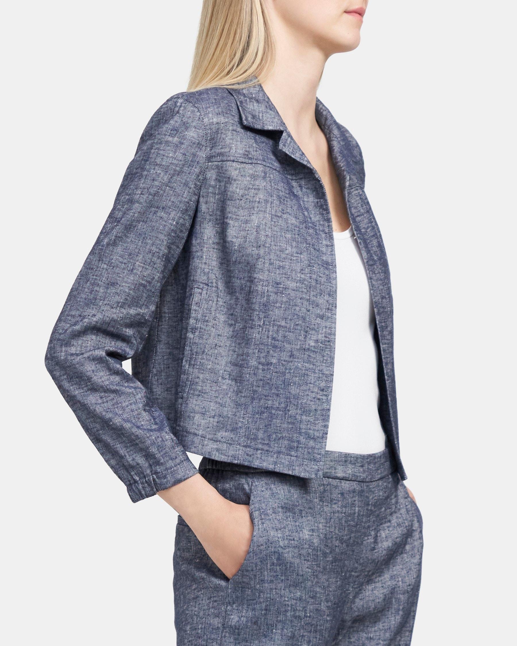 Shrunken Jacket in Linen Product Image