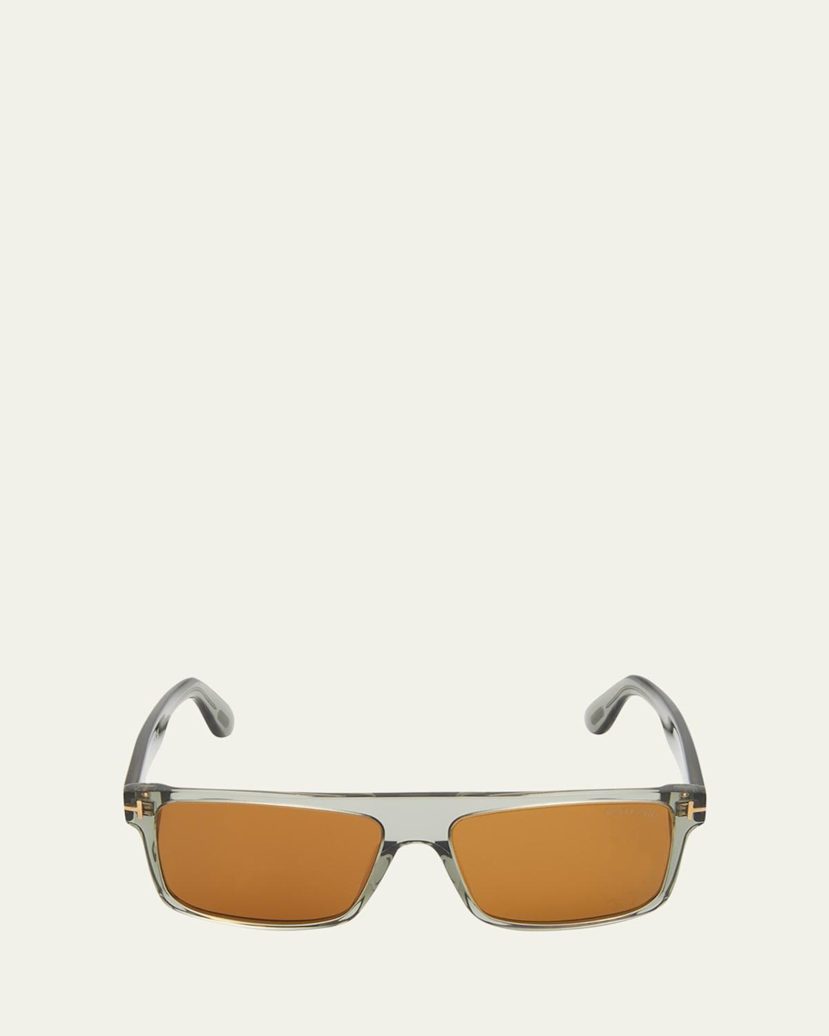 Mens Philippe T-Logo Rectangle Sunglasses Product Image