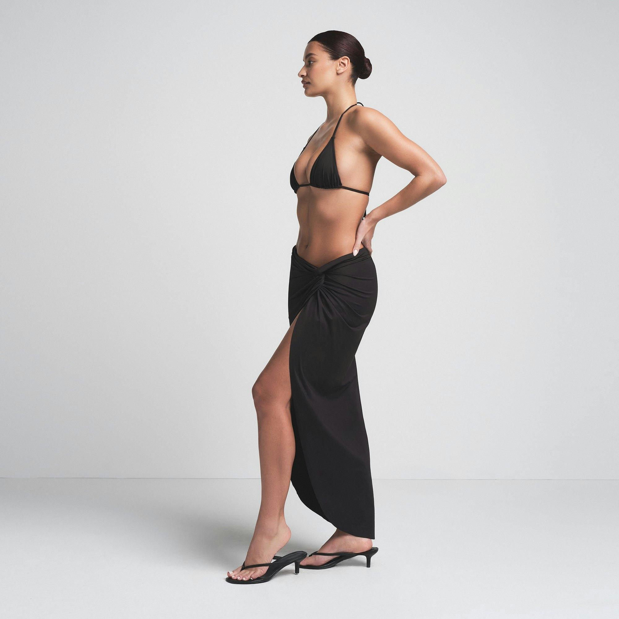 SIGNATURE SWIM SARONG SKIRT | ONYX Product Image