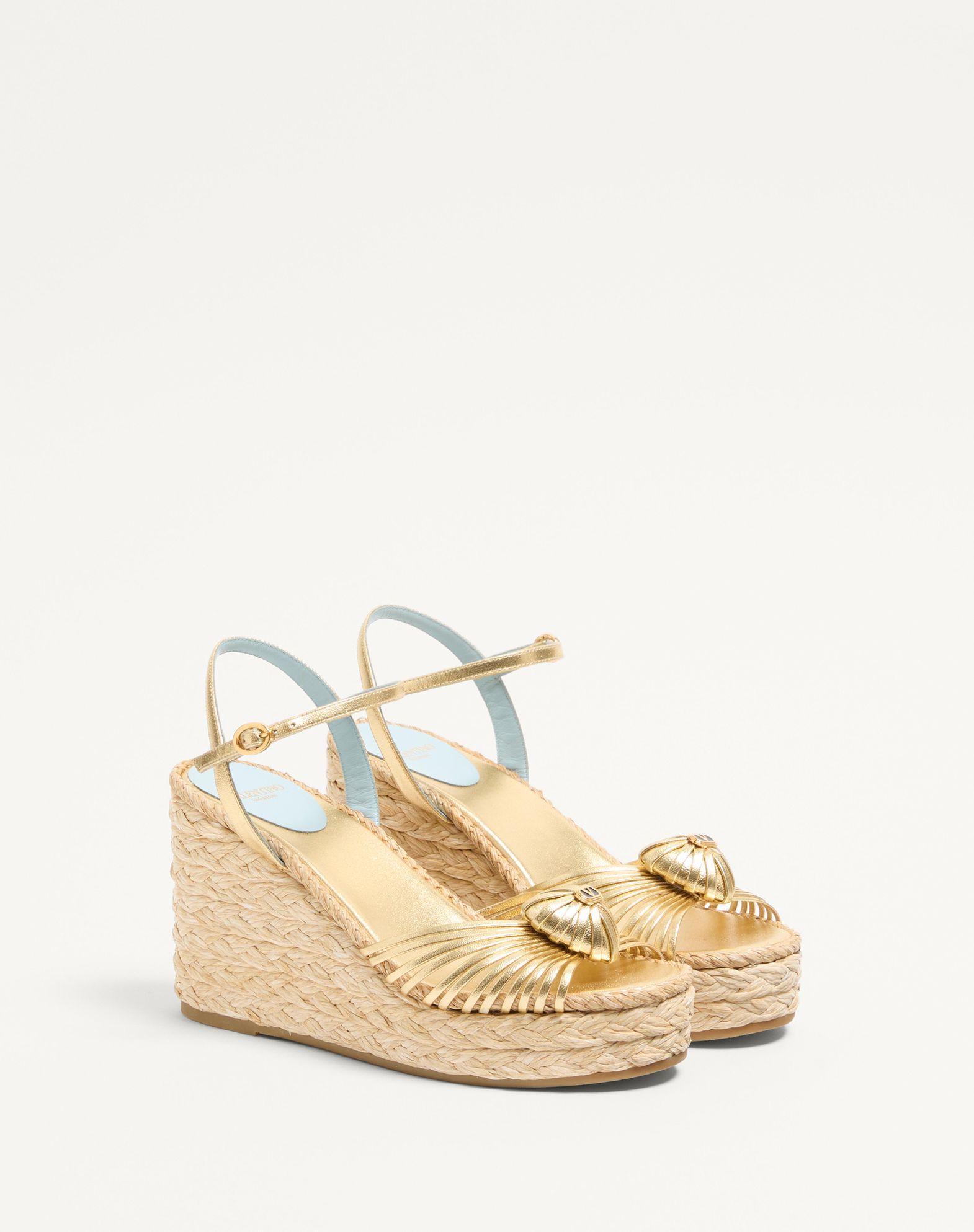 ROYAL WEDGE SANDAL IN LAMINATED NAPPA LEATHER 100MM Product Image