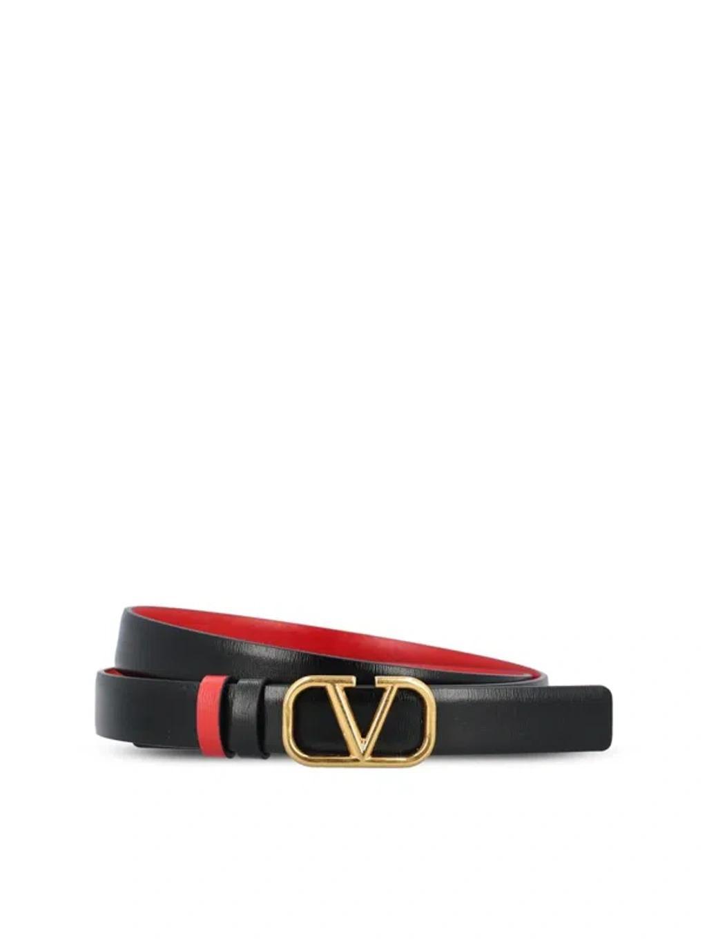 VALENTINO GARAVANI Belts In Black-rouge Product Image