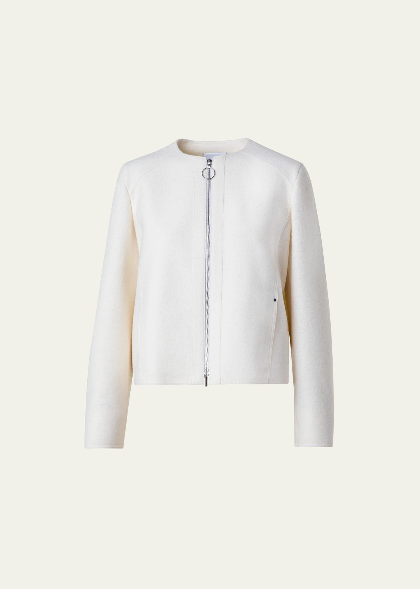 Womens Boiled Wool Boxy Jacket Product Image