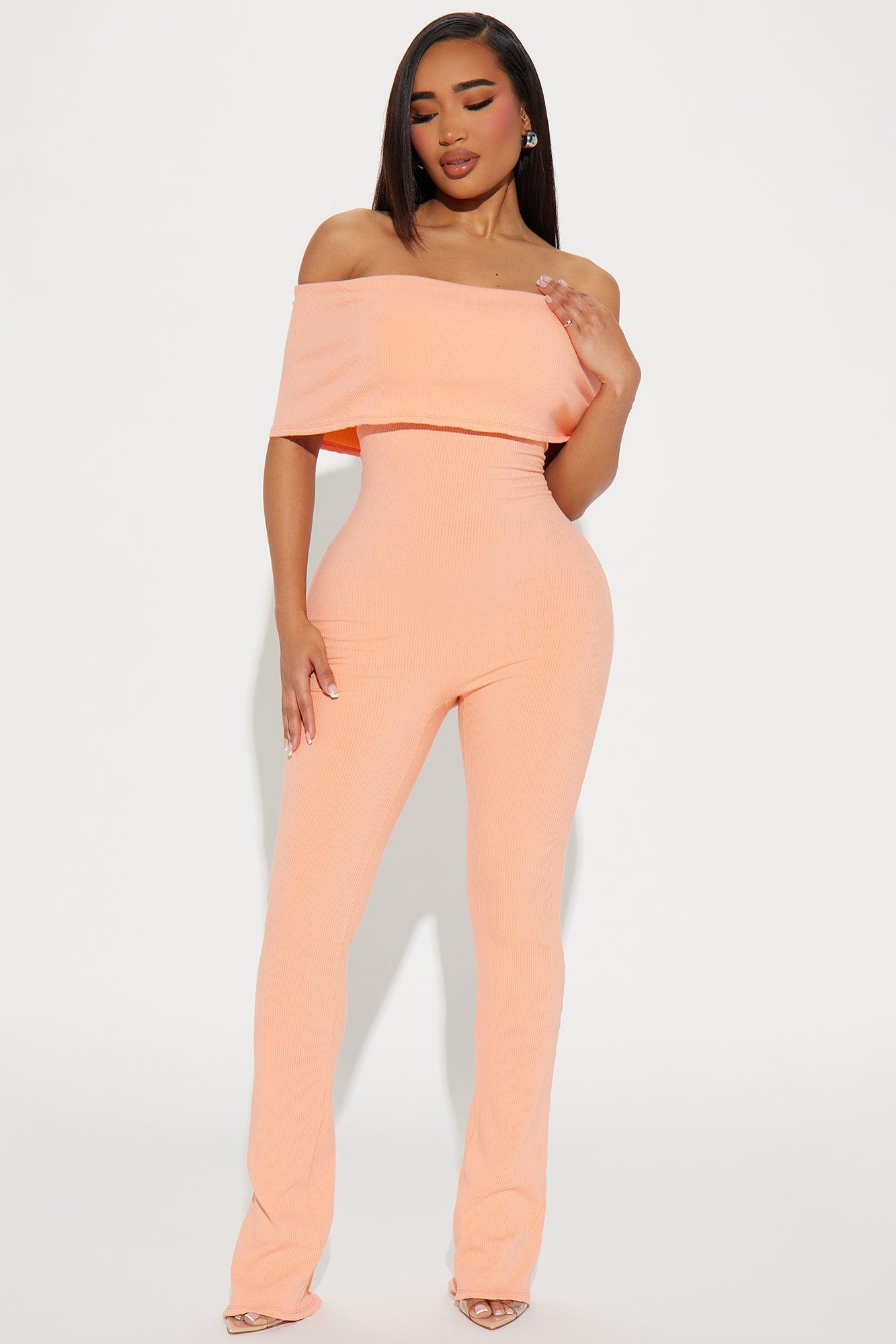 Janelle Snatched Jumpsuit - Coral Product Image