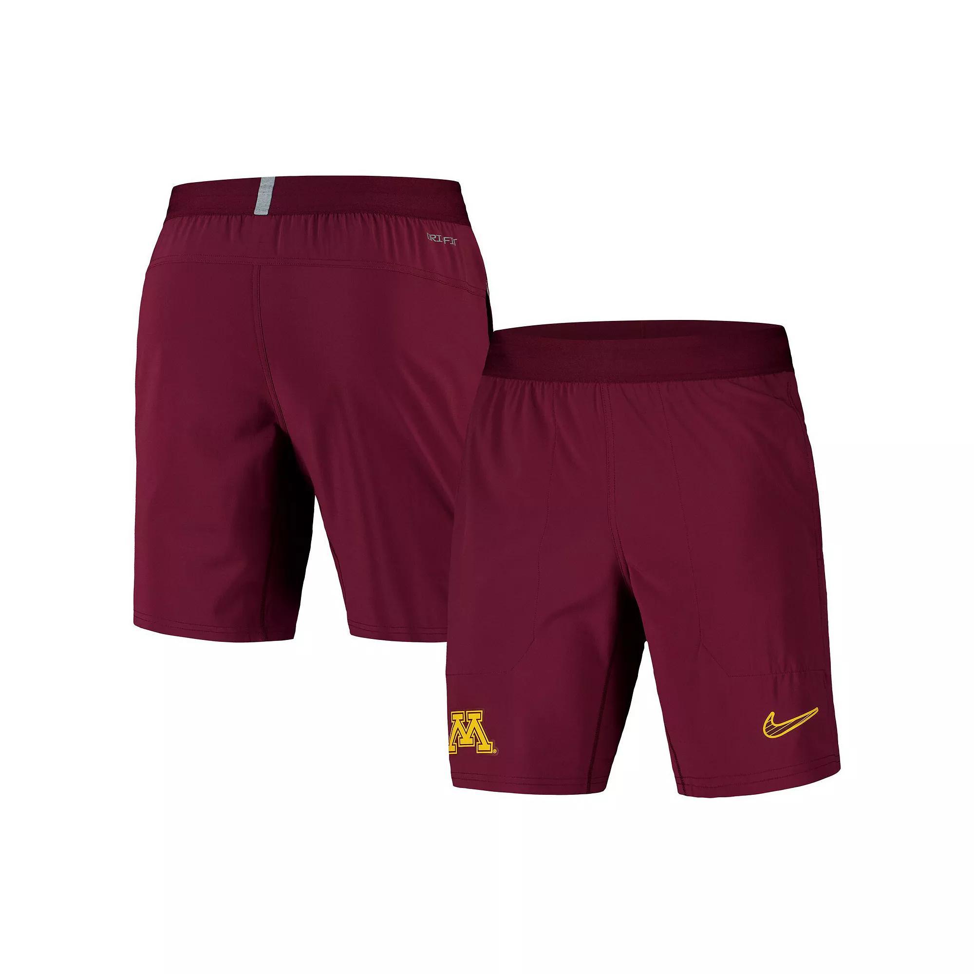 Men's Nike Maroon Minnesota Golden Gophers 2024/25 Sideline Performance Woven Shorts, Size: 3XL, Red Product Image