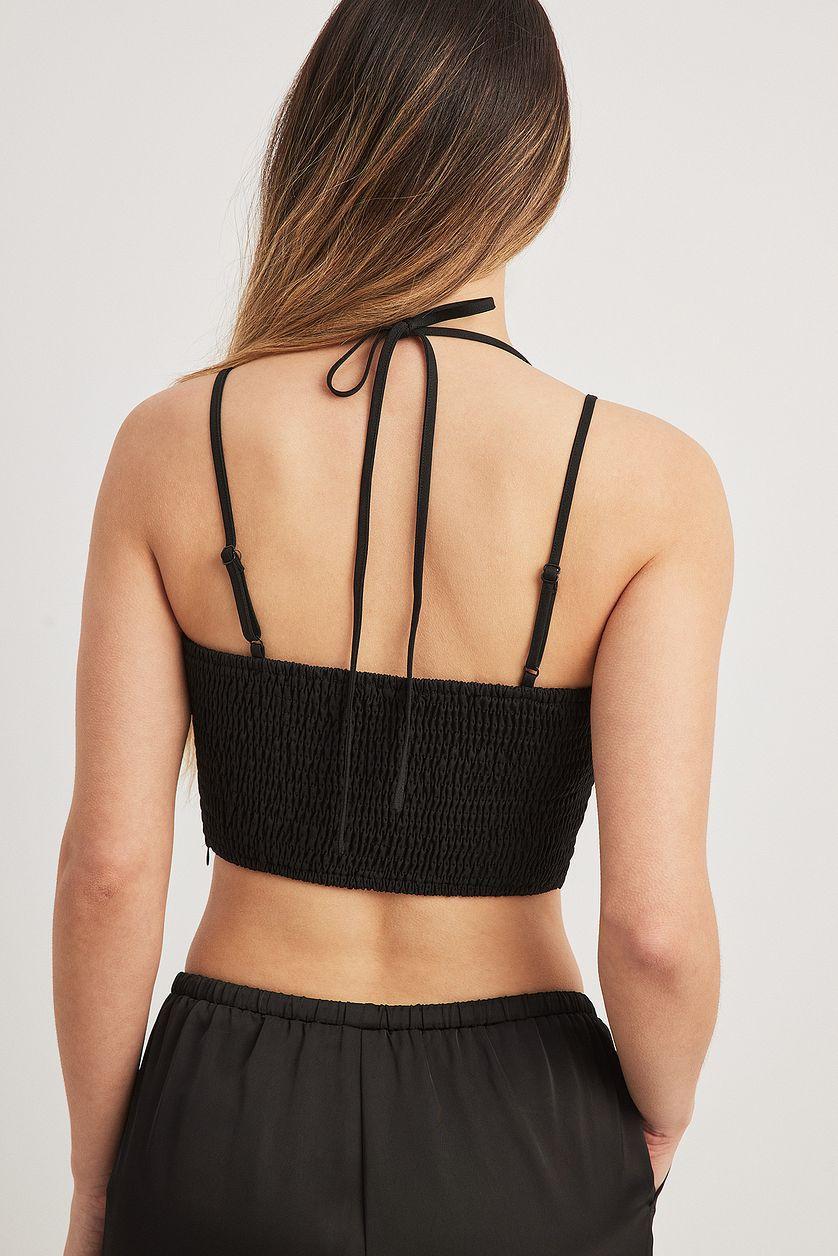 Smock Back Strap Detail Corset Top Product Image