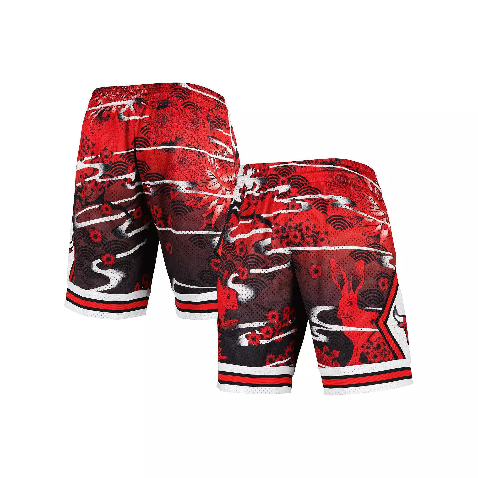 Men's Mitchell & Ness Red Chicago Bulls Lunar New Year Swingman Shorts,  Product Image