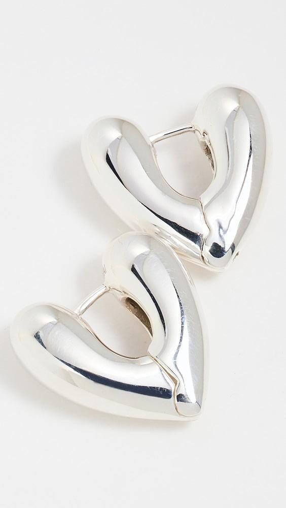 Annika Inez Small Heart Hoops | Shopbop Product Image