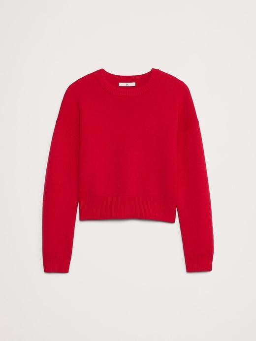 Merino Crew-Neck Cropped Sweater Product Image